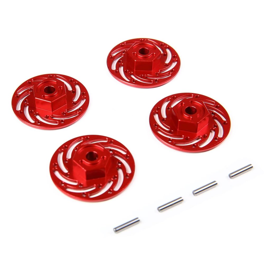 RC Toys Upgrades Parts For Tamiya For TT02 For TT01 For TT-02 1/10 Aluminum Alloy Brake Rotor Disc RC Car Upgrades Accessories(Red)