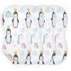 Xmycdz Cute Penguins with Crowns and Clouds Baby Burp Cloths -4Pcs Soft Absorbent Muslin Washcloths Bibs Face Towel for Newborn Boys Girls 22 x 11 Inch view 1