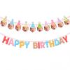 2pcs Birthday Hat Banner Happy Birthday Letter Banner DIY Baby Face Garland view 1