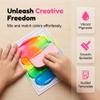 2 PCS Rainbow Squeeze Art Kit, 2026 Upgrade Creative Rainbow Scratch Art Postcard Set, Magic Dot Scratch Paper Squeegee Painting Kit, Scratch Arts & Crafts Party Favors DIY Birthday Gifts (A+C) view 4