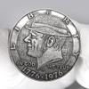 1776-1976 Mature Man Hobo Coin Pendant Pouch - U.S Jewelry Dollar Liberty Eagle Lucky Morgan Pendant Arts Necklace Coin Pendant Bag view 2