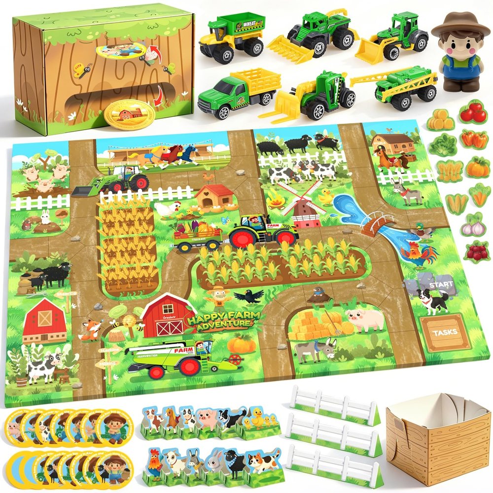 Happy Harvest Farm Montessori Educational Learning Toys Board Games for Kid