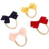 Toyvian 4pcs Girl Headbands with Bow Knots Soft Nylon Headband Set for Newborns Cotton Linen Hair Accessories view 1