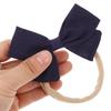Toyvian 4pcs Girl Headbands with Bow Knots Soft Nylon Headband Set for Newborns Cotton Linen Hair Accessories view 3