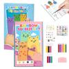 2 PCS Rainbow Squeeze Art Kit, 2026 Upgrade Creative Rainbow Scratch Art Postcard Set, Magic Dot Scratch Paper Squeegee Painting Kit, Scratch Arts & Crafts Party Favors DIY Birthday Gifts (A+B) view 1