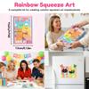 2 PCS Rainbow Squeeze Art Kit, 2026 Upgrade Creative Rainbow Scratch Art Postcard Set, Magic Dot Scratch Paper Squeegee Painting Kit, Scratch Arts & Crafts Party Favors DIY Birthday Gifts (B+C) view 2