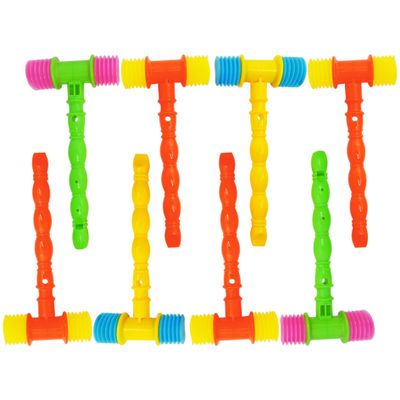 Lawnrden Kids Hammer, 8pcs Squeaky Hammer Toy, Fun Pounding Toys with Whistle Handle for Baby & Toddler, Colorful Kids for Motor Skills & Party Favors (Random Color)