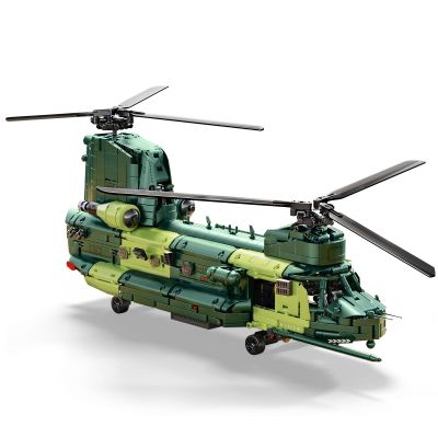 QiqoPoyee Tandem Rotor Military Transport Helicopter Building Blocks Set