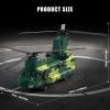 QiqoPoyee Tandem Rotor Military Transport Helicopter Building Blocks Set view 3
