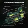 QiqoPoyee Tandem Rotor Military Transport Helicopter Building Blocks Set view 4