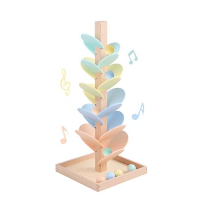 Marble Run Wooden Ball Drop Toys Toddlers 3-5 (Height: 19.9in) (1.1" Balls)