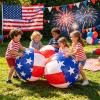 2 Pack Patriotic Beach Balls 23.6 Inch Inflatable Ball Filled with Stars Confetti 4th of July Summer Inflatable Swimming Pool Party Supply view 3