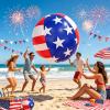 2 Pack Patriotic Beach Balls 23.6 Inch Inflatable Ball Filled with Stars Confetti 4th of July Summer Inflatable Swimming Pool Party Supply view 4