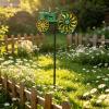 Wind Spinner for Garden and Yard Green Tractor Design for Garden Decor, Flower Pots, Yards, Deterrents for Outside to Scare Birds Away Keep Birds Away view 3