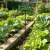 Wind Spinner for Garden and Yard Green Tractor Design for Garden Decor, Flower Pots, Yards, Deterrents for Outside to Scare Birds Away Keep Birds Away view 4