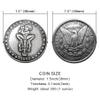 1890 Skeleton and Beautiful Girl Lucky Coin Pendant - US Liberty Eagle Novelty Hobo Morgan Necklaces Coin Funny Coin Ring Pendant Jewelry Bag view 3