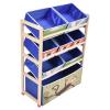 Aqur2020 Toy Storage Cabinet 8 Removable Collapsible Fabric Bins 4 Layer Kids Toy Organizer with Space Saving Design for Childrens Bedroom Playroom view 1