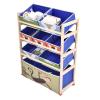 Aqur2020 Toy Storage Cabinet 8 Removable Collapsible Fabric Bins 4 Layer Kids Toy Organizer with Space Saving Design for Childrens Bedroom Playroom view 4