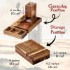 Wooden Magnetic Dice Tower with Tray Portable Dice Roller for Tabletop view 2