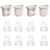 12PCS Replacement Parts for eufy E10 E20 S1 S1 Pro Wearable Breast Pump Accessories, 8 Duckbill Valves and 4 Silicone Diaphragms, Food Grade BPA Free Anti-Backflow Pump Spares view 1