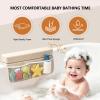 JVEOO Baby Waterproof Vegan Leather Bath Kneeler and Elbow Rest Pad Set view 3