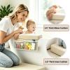 JVEOO Baby Waterproof Vegan Leather Bath Kneeler and Elbow Rest Pad Set view 4