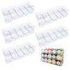 Jorzer 5Pcs Poker Chip Case, Clear Plastic Poker Chip Tray with Lid, Multi-Use Storage Display Case for Gambling, Parties or Home Toys and Games view 1