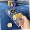 Jorzer 5Pcs Poker Chip Case, Clear Plastic Poker Chip Tray with Lid, Multi-Use Storage Display Case for Gambling, Parties or Home Toys and Games view 2