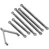 Aluminum Alloy RC Chassis Link Rod, 1/24 RC Car Upgrade Part, Durable Linkage System for Axial SCX24 Deadbolt AXI90081 and B17 AXI00004, Includes Brass Ball Heads and O (Ti Color) view 3