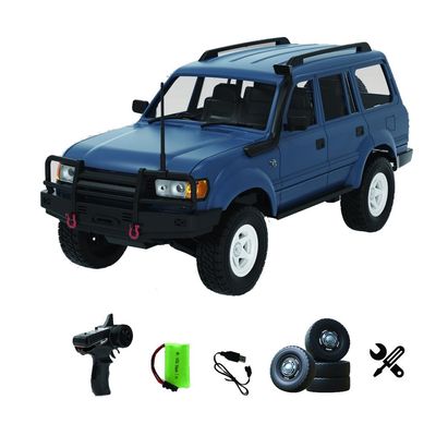 Actualia 1/16 WPL D-54 4WD RC Rock Crawler, 2.4GHz LC80 Remote Control Off-Road Truck, RC Climbing Vehicle with LED Lights, Drift Tires & Suspension Structure for Adults