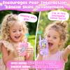 Video Unicorn Walkie Talkies for Girls: Wootoy 2 Pack Rechargeable Kids Walkie Talkies Toys for 3 4 5-7 Year Old Girl Birthday Gifts for 4 5 6 7 8-10 Year Old Kid Gift Toy Age 3-5 Indoor Hiking Travel view 2