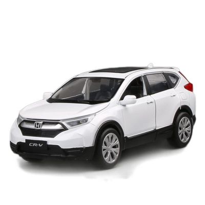 1 32 Alloy Car Model for Honda CR-V Diecast Metal Vehicles Simulation Miniature Toy Car Collection Gifts(White)