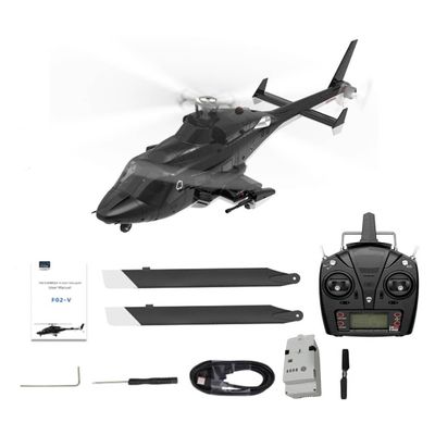 CYSJLJN 1/34 AW F02-V RC Helicopter for Adults, 2.4G 6CH Flybarless Remote Control Helicopter with Gyro Stabilization/Lights, 6G/3D Stunt Adjustable Mode 1/2 RC Aircraft Gift -RTF