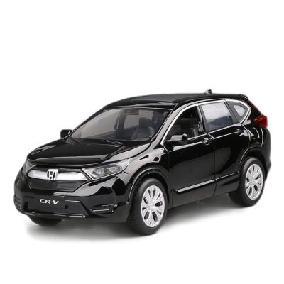 1 32 Alloy Car Model for Honda CR-V Diecast Metal Vehicles Simulation Miniature Toy Car Collection Gifts(Black)