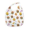 foixnub Baby Bibs for Boys Girls Music Notes Funny Hamburgers Newborn Drooling Bibs for Feeding Teething 2pack view 1