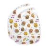 foixnub Baby Bibs for Boys Girls Music Notes Funny Hamburgers Newborn Drooling Bibs for Feeding Teething 2pack view 2