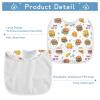 foixnub Baby Bibs for Boys Girls Music Notes Funny Hamburgers Newborn Drooling Bibs for Feeding Teething 2pack view 4