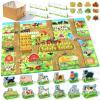 STEM Cardboard Farm Animal Toys & Foldable Play Mat Craft Kits for Kids 4-8 view 1
