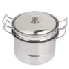 NOENNULL Mini Stainless Steel Pretend Steamer Pot Kitchen Toy for Children Cooking Play House Toy view 1