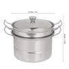 NOENNULL Mini Stainless Steel Pretend Steamer Pot Kitchen Toy for Children Cooking Play House Toy view 2