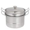 NOENNULL Mini Stainless Steel Pretend Steamer Pot Kitchen Toy for Children Cooking Play House Toy view 4