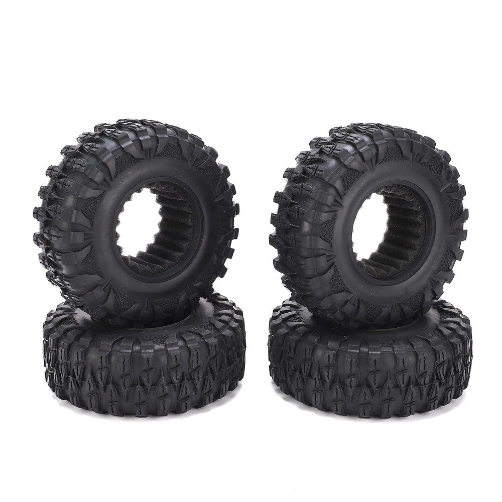 4PCS 120mm 2.2in Rubber RC Car Tire Skin, Universal Anti - Slip Wheel Skin for SCX10, Durable Replacement Tire Cover with Strong Grip for 1/10 Scale Off - Road RC