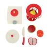 Hamwesh Wooden Smoothie Blender Toy, Safe Beechwood Kitchen Operations Multifunctional Play Set Wooden Blender Toys, Fruit Juicer Maker Toys with Cup Cutter and Fruit for view 1