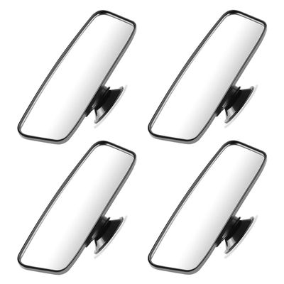 BESPORTBLE 4pcs Car Interior Rearview Mirror for Safety Rectangular Wide Angle Driving Mirror with Suction Cup for Travel