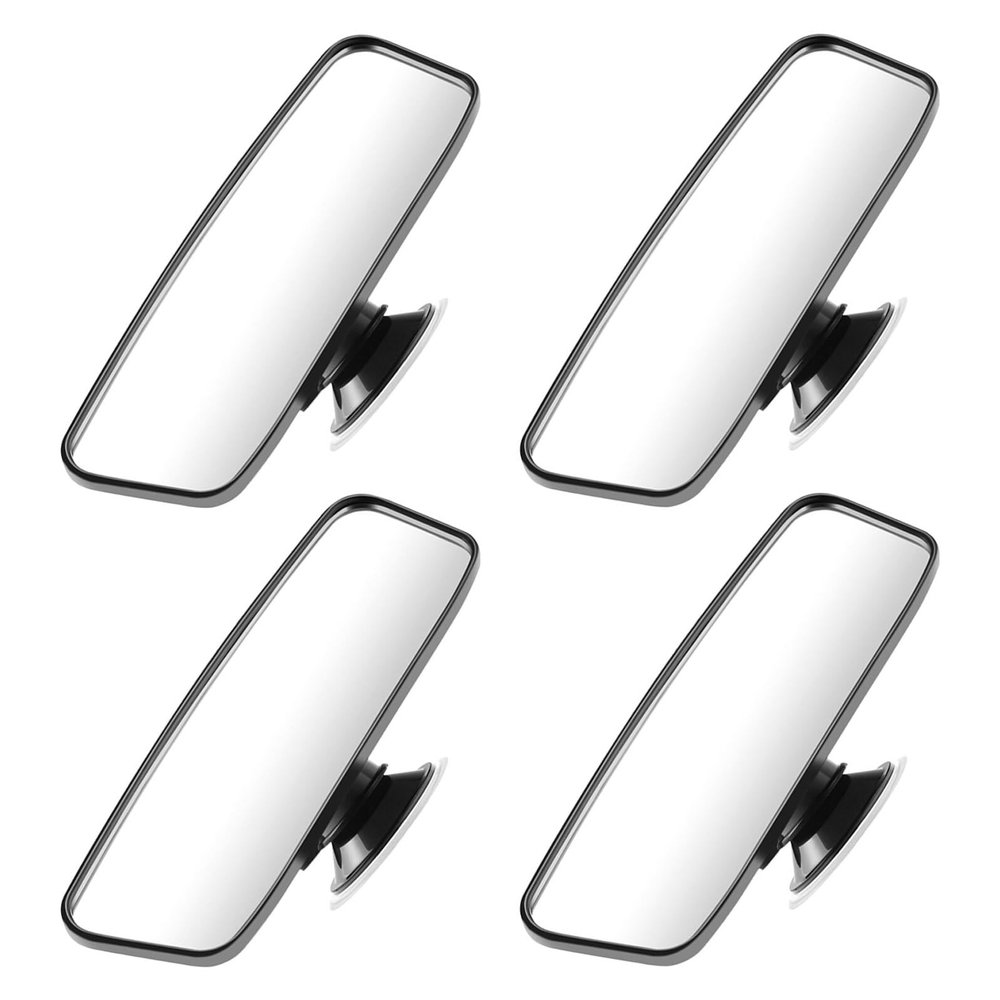 BESPORTBLE 4pcs Car Interior Rearview Mirror for Safety Rectangular Wide Angle Driving Mirror with Suction Cup for Travel
