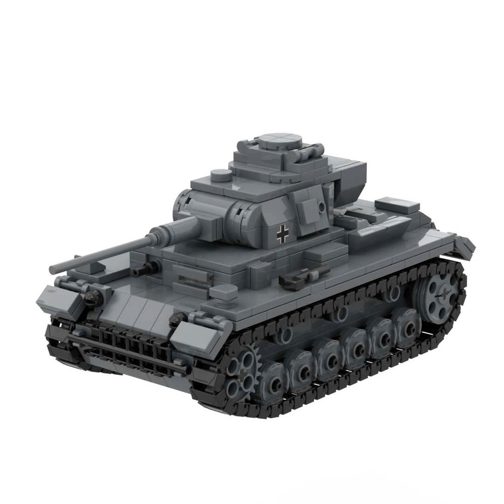 ZGHQHCDRH WW2 German Panzer III Ausf J Building Blocks Toy Set Military Bricks Kit Armored Vehicle Model 502pcs PZIII
