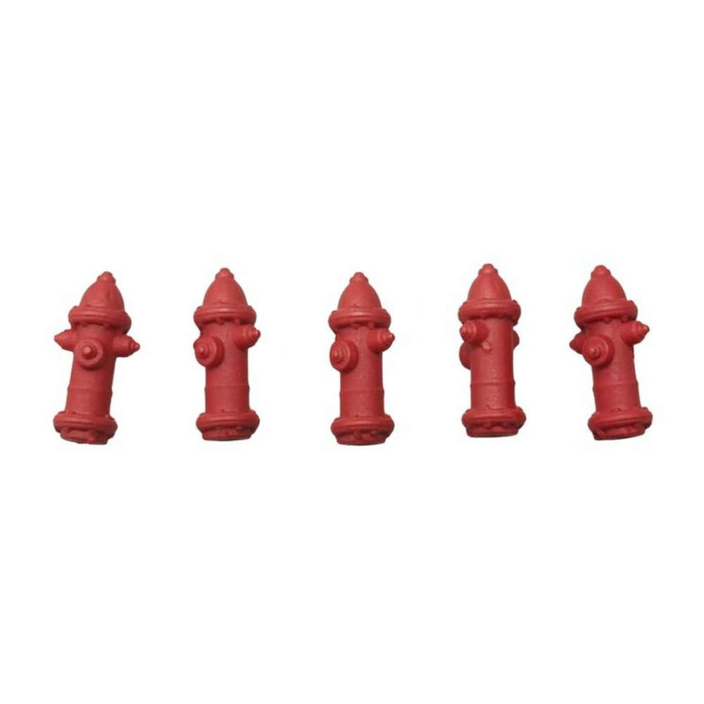 Qianly 1/64 Scale Fire Hydrants Models Detailed Miniature Weathered Finish Diorama Accessories for Collectors, Hobbyists
