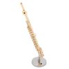 Aqur2020 Miniature Flute Model Brass Gold Plated Replica with Stand and Wooden Gift Case for Christmas Birthday Gift Kids Musician Friends view 2