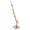 Aqur2020 Miniature Flute Model Brass Gold Plated Replica with Stand and Wooden Gift Case for Christmas Birthday Gift Kids Musician Friends view 4