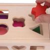 Bewinner Multifunctional Wooden Trolley Toy | Shape Sorter Box with 15 Holes & Pull String for Babies 03 Years view 2